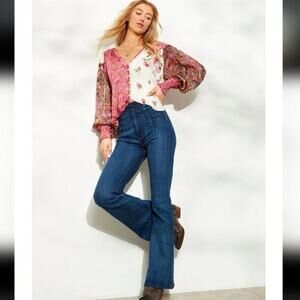 We The Free Jayde Flare Jeans in Night Sky Size 28